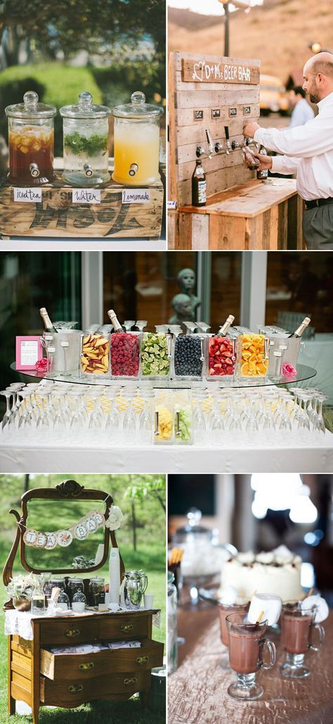 Getränke Hochzeit
 Getränke Bar Ideen für Hochzeiten und Partys
