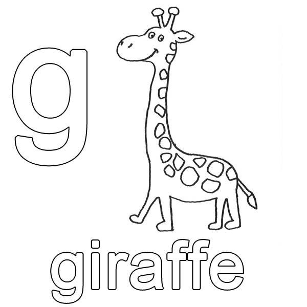Giraffe Ausmalbilder
 Kostenlose Malvorlage Englisch lernen giraffe zum Ausmalen