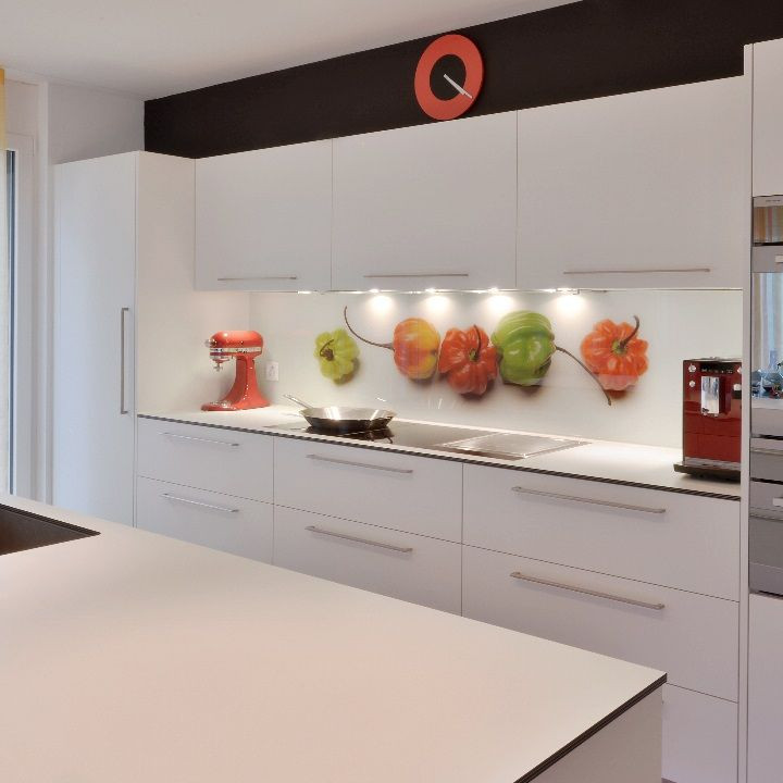 Glas Küchenrückwand
 Küchenrückwand aus Glas bedruckt mit Motiv "Paprika" in