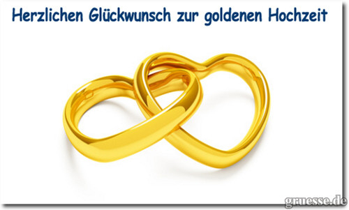Glückwunsch Goldene Hochzeit
 Hochzeitstag • Grußkarten eCards Glückwünsche zum