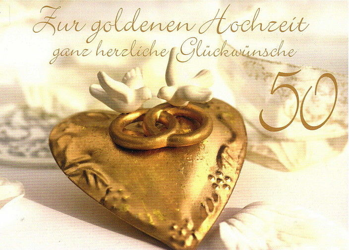 Glückwunsch Goldene Hochzeit
 Glückwunsch karte Geschenkbrief goldene Hochzeit EA6b