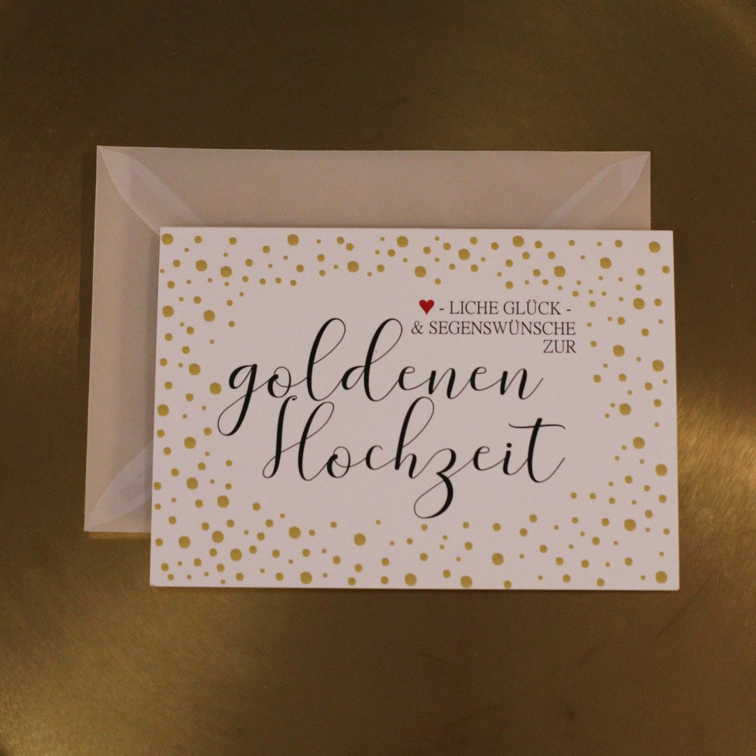 Glückwunschkarte Goldene Hochzeit
 Glückwunschkarte "Goldene Hochzeit"