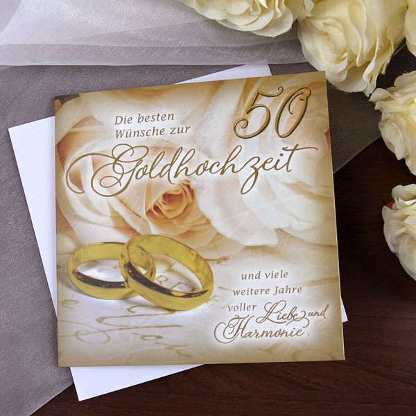 Glückwunschkarte Goldene Hochzeit
 Karte