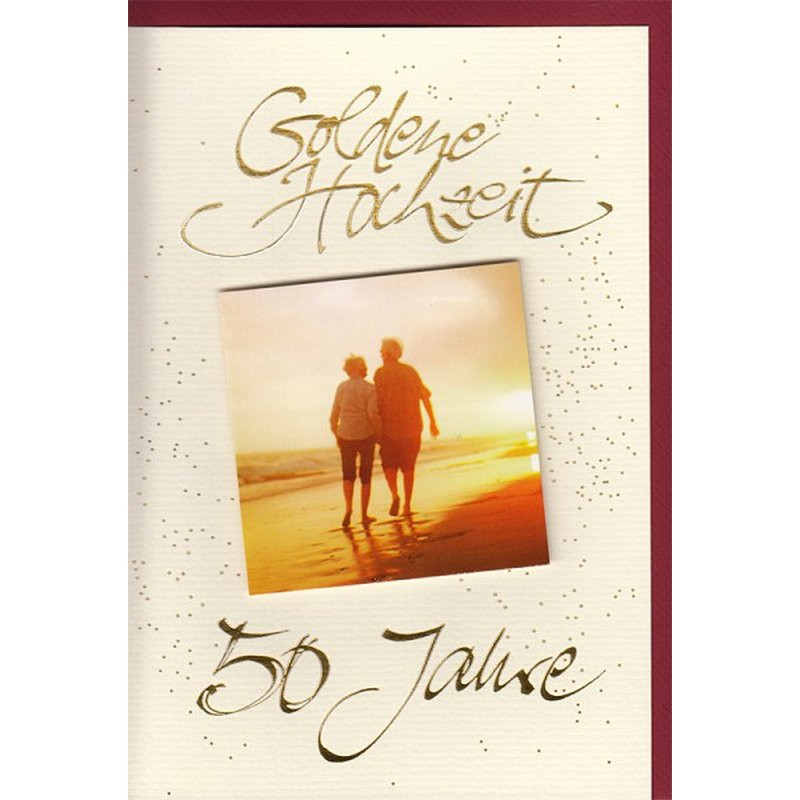 Glückwunschkarte Goldene Hochzeit
 Glückwunschkarte Goldene Hochzeit Goldhochzeit 50