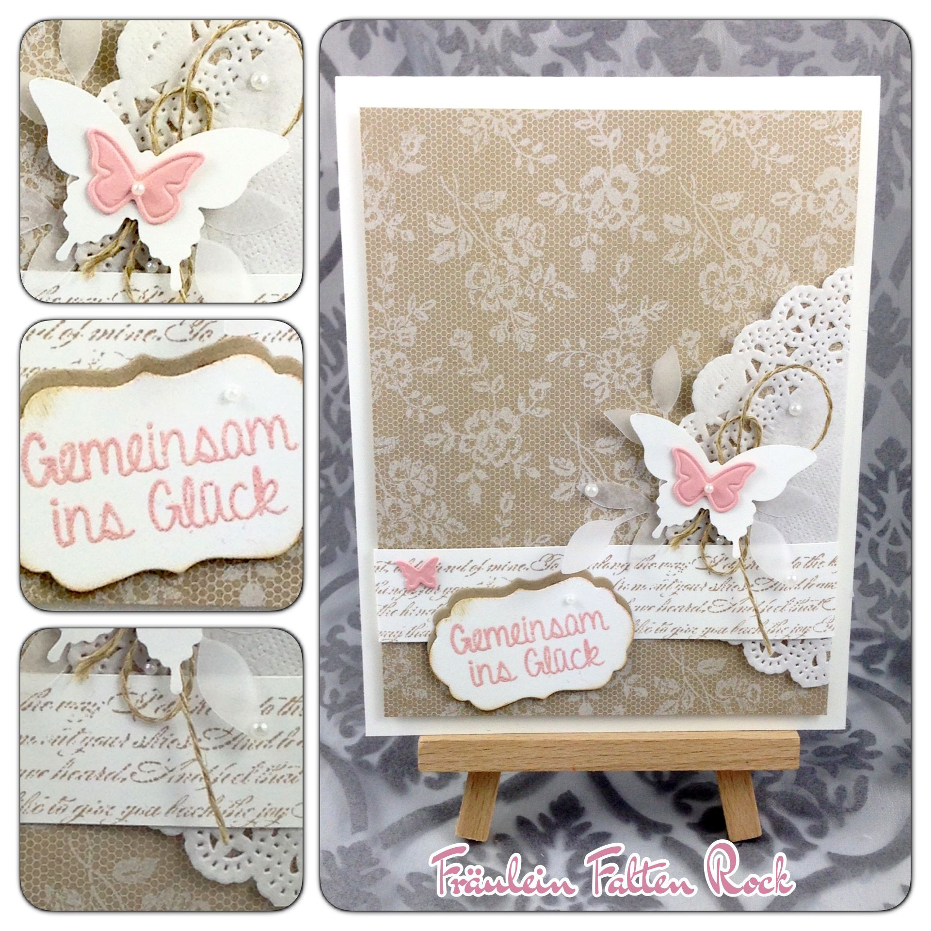 Glückwunschkarte Hochzeit Vintage
 Karte zur Hochzeit im vintage Style hochzeit stampinup