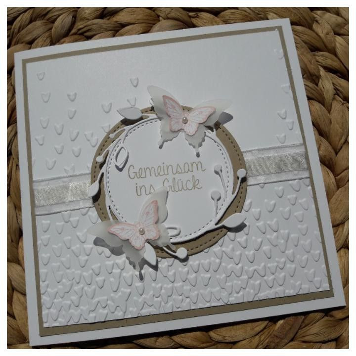 Glückwunschkarte Hochzeit Vintage
 Stampin up wedding card vintage Hochzeitskarte Papillon