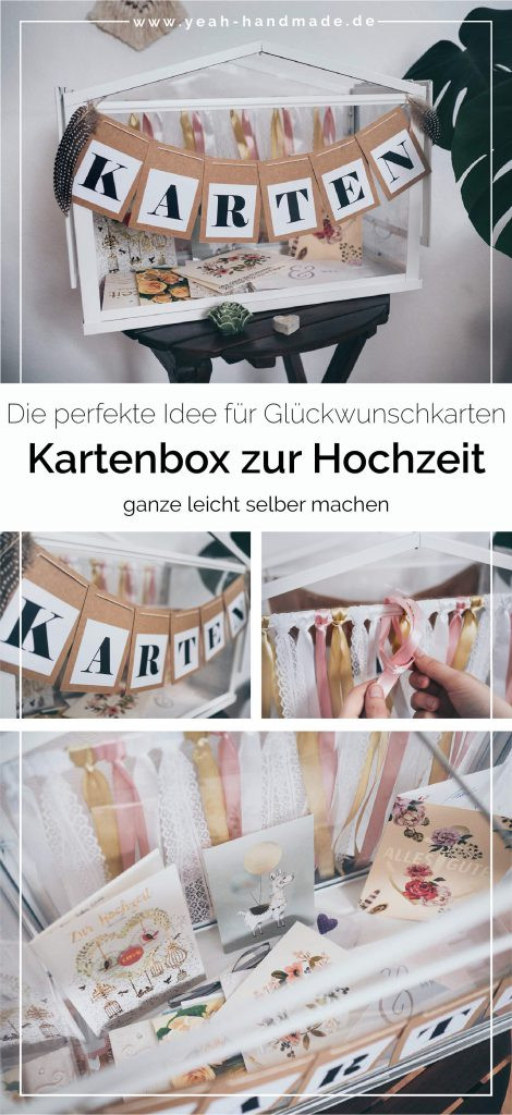 Glückwunschkarten Zur Hochzeit Selber Machen
 DIY Kartenbox zur Hochzeit selber machen • Yeah Handmade
