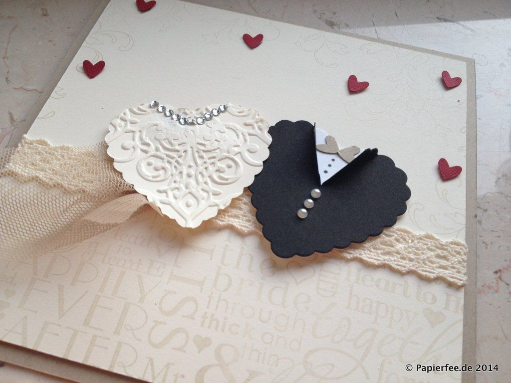 Glückwunschkarten Zur Hochzeit Selber Machen
 Zwei Herzen zur Hochzeit Karten