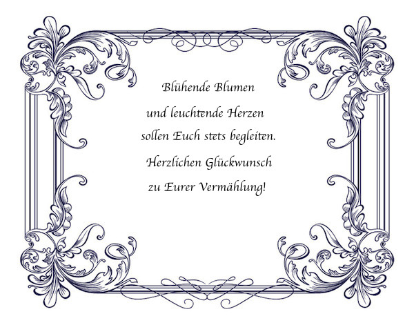 Glückwunschtexte Zur Hochzeit
 Glückwünsche zur Hochzeit