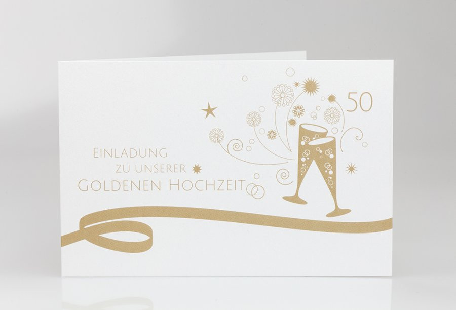 Goldene Hochzeit Einladungskarten
 Einladungskarten Goldene Hochzeit