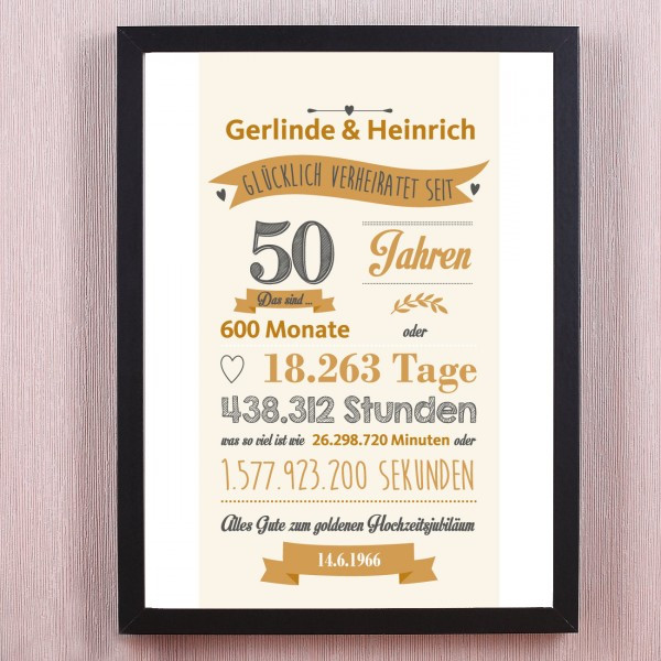 Goldene Hochzeit Geschenke
 Geschenke Für Goldene Hochzeit