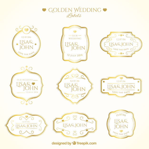 Goldene Hochzeit Hintergrund Kostenlos
 Luxus goldene Hochzeit Etiketten