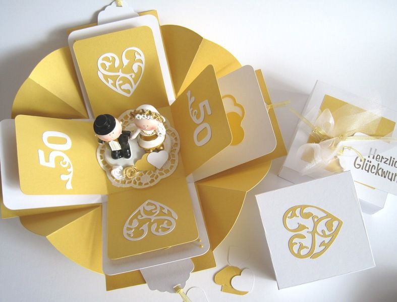 Goldene Hochzeit Ideen Geschenke
 Geschenkverpackung Geldgeschenk Goldene Hochzeit von