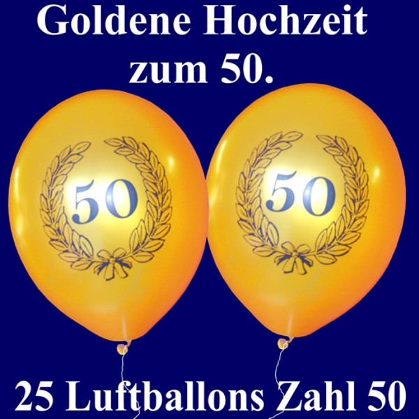 Goldene Hochzeit Jahre
 Luftballons zur Goldenen Hochzeit 50 Jahre 25 Stück