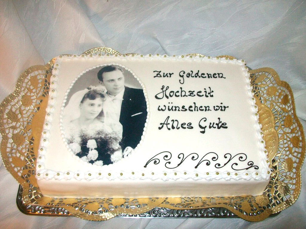 Goldene Hochzeit Torte
 Rezept backofen Torte zur hochzeit