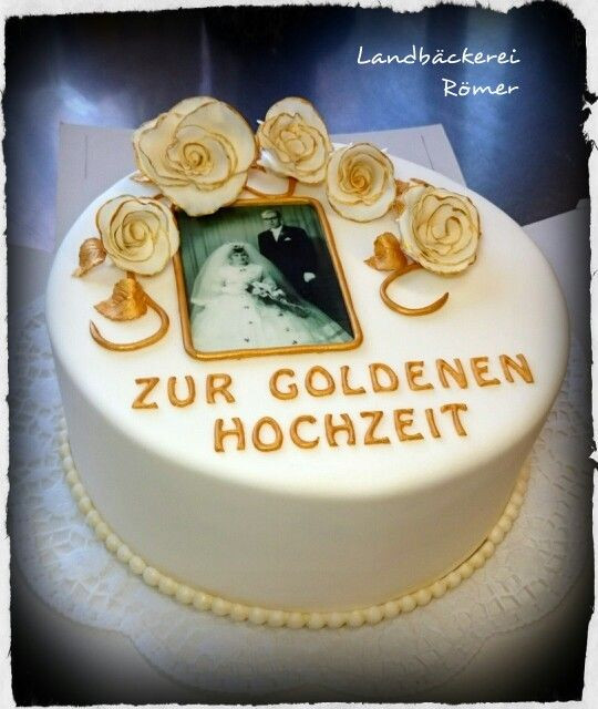 Goldene Hochzeit Torte
 Torte zur goldenen Hochzeit 💒 💏 roemer