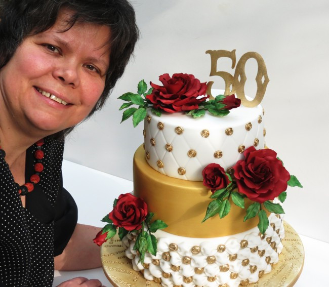 Goldene Hochzeit Torte
 Tortentante Der grosse Tortenblog mit Anleitungen