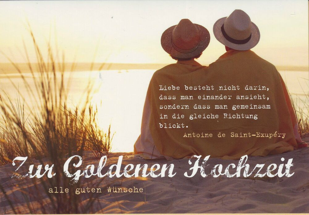 Goldene Hochzeit Wünsche
 Glückwunschkarte "Zur Goldene Hochzeit alle guten Wünsche