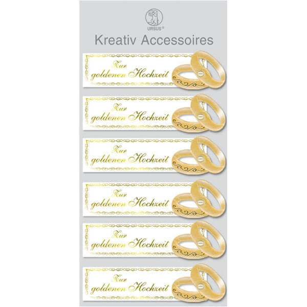 Goldenen Hochzeit
 Sticker 3D "Zur goldenen Hochzeit" weddix