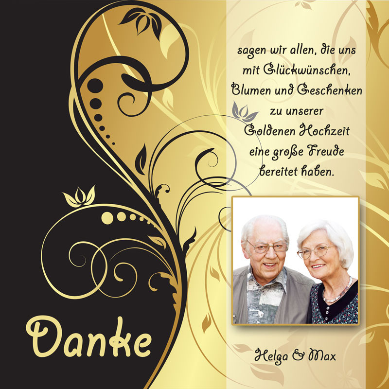 Goldenen Hochzeit
 Dankeskarten & Danksagungen zur Goldenen Hochzeit