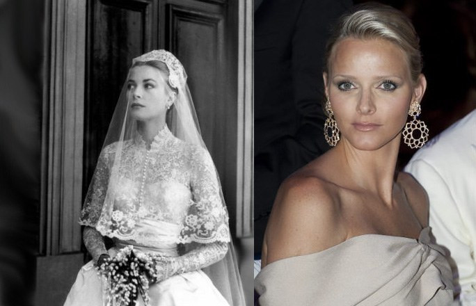 Grace Kelly Hochzeit
 Charlene und Grace Kelly Die Braut Charlene Wittstock