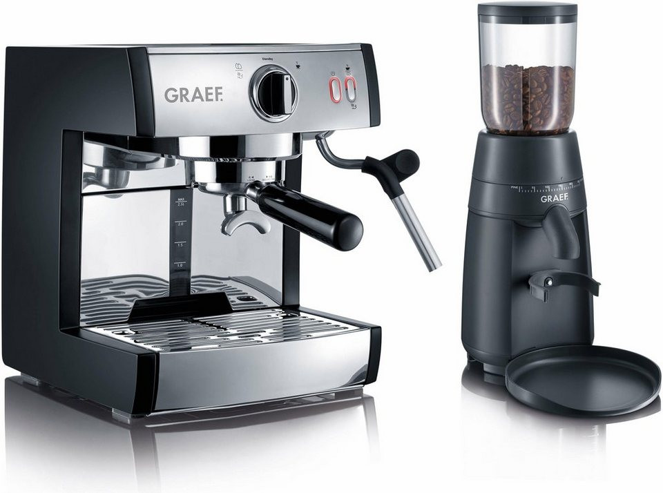 Graef Kaffeemühle Cm 702
 Graef Siebträgermaschine Espressomaschine pivalla SET mit