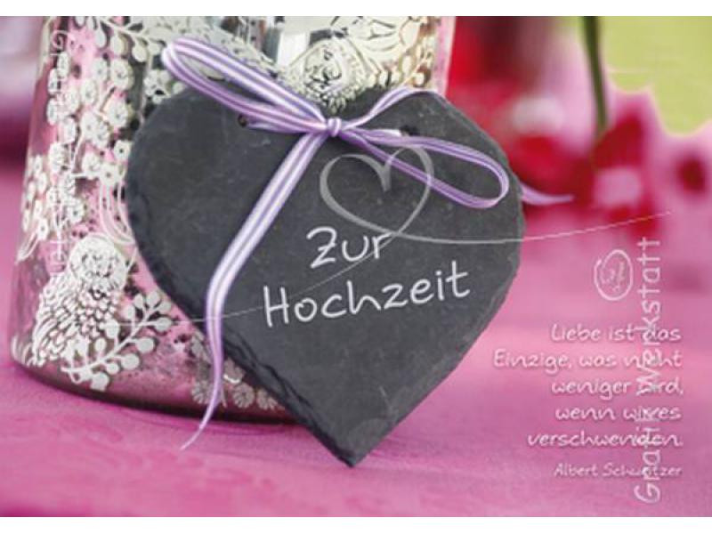 Grafik Hochzeit
 Doppelkarte Zur Hochzeit Grafik Werkstatt