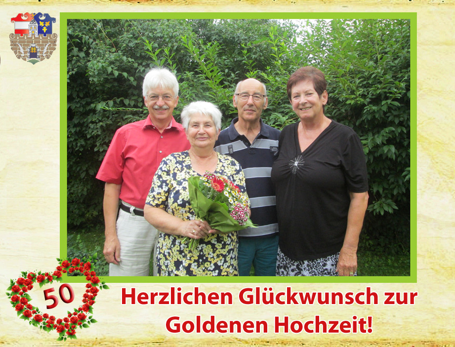 Gratulation Zur Goldenen Hochzeit
 Herzliche Gratulation zur Goldenen Hochzeit von Monika und