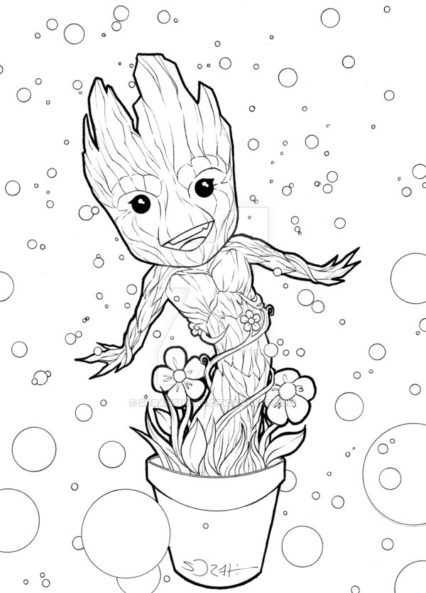 Groot Ausmalbilder
 Chibi Groot by sorah suhng on DeviantArt