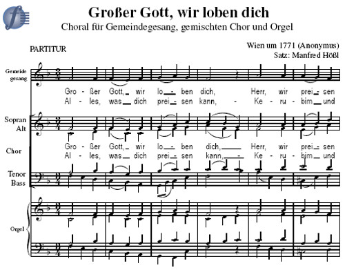 Großer Gott Wir Loben Dich Hochzeit
 Großer Gott wir loben dich Chorale Manfred Hößl