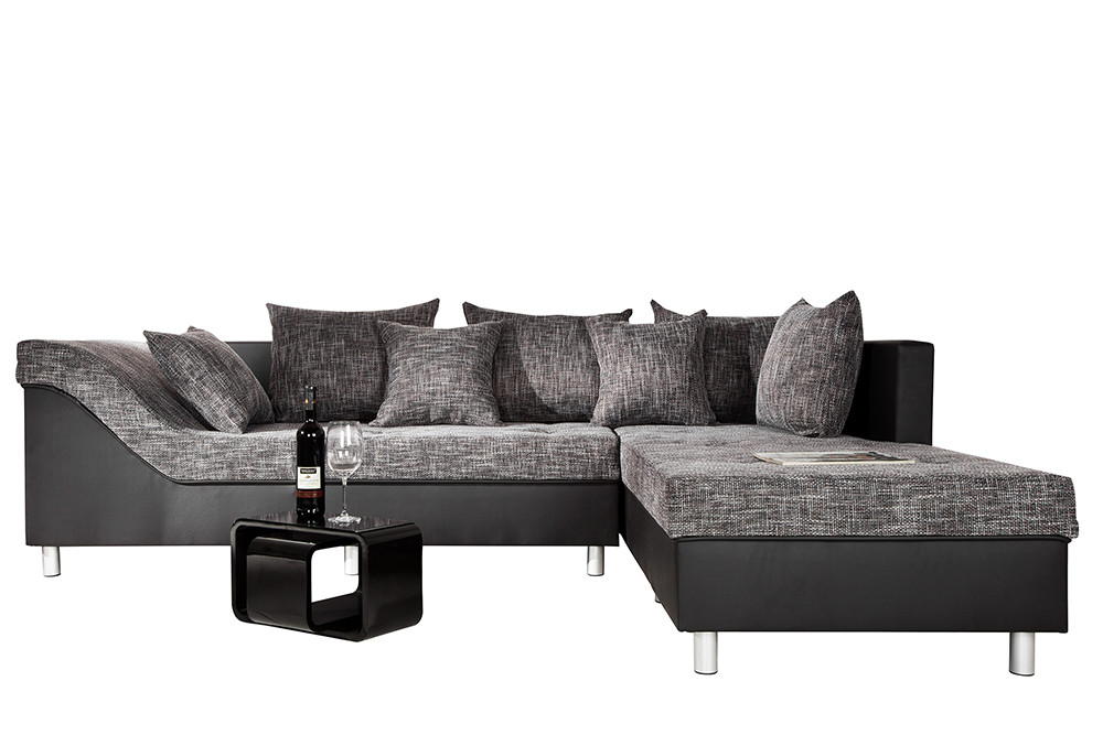 Großes Sofa
 Design Ecksofa SULTAN Strukturstoff FARBWAHL großes Sofa