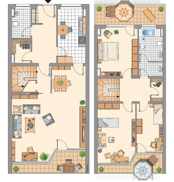 Grundriss Wohnung
 Mietwohnungen in Wulfen Barkenberg