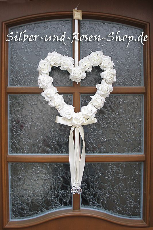 Günstig Hochzeit Feiern
 Rosen Herz Hochzeit Türschmuck Blumenkränze