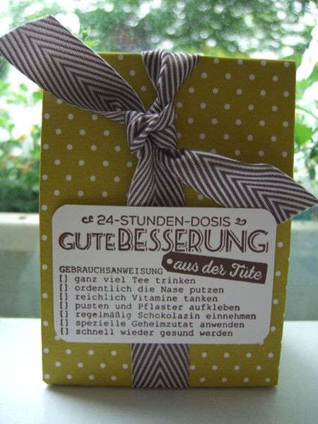 Gute Geschenke
 Die besten 25 Gute besserung geschenk Ideen auf Pinterest