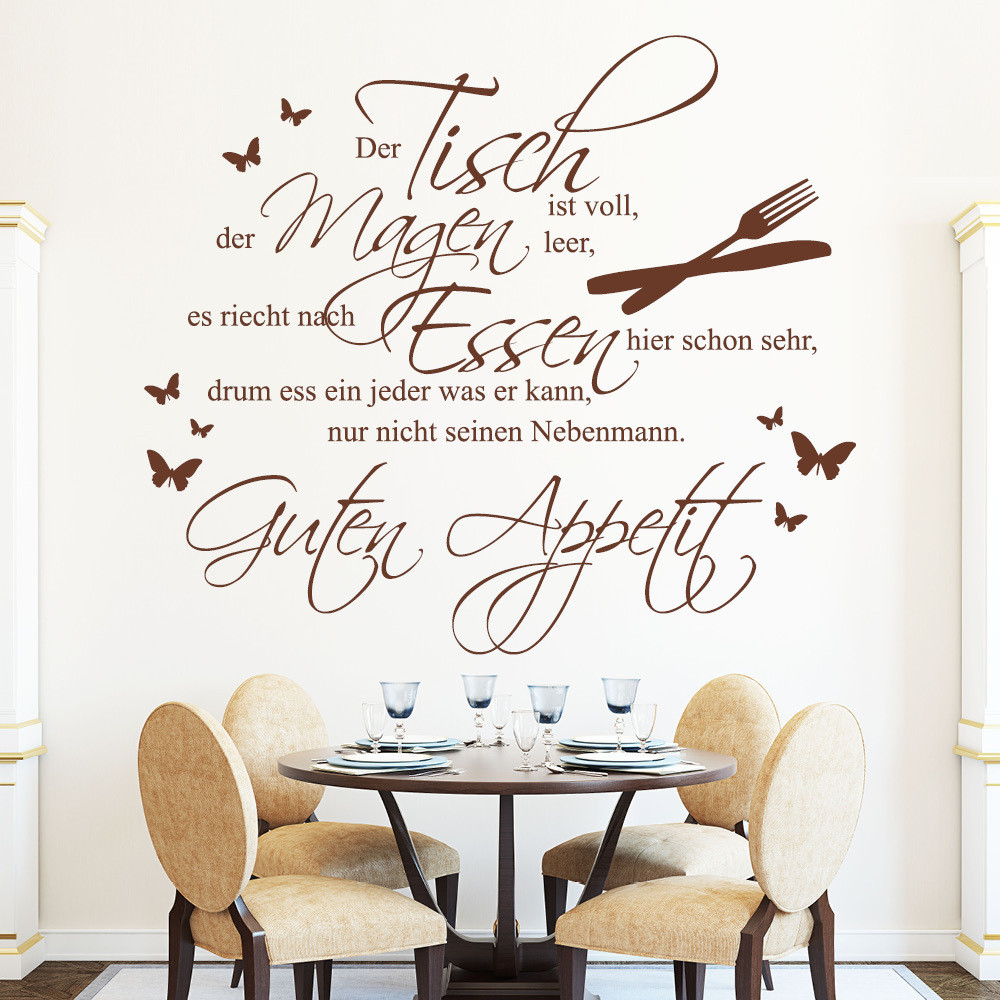 Gutschein Der Feine Tisch
 Spruch für Küche & Co kitchen Wall Decal