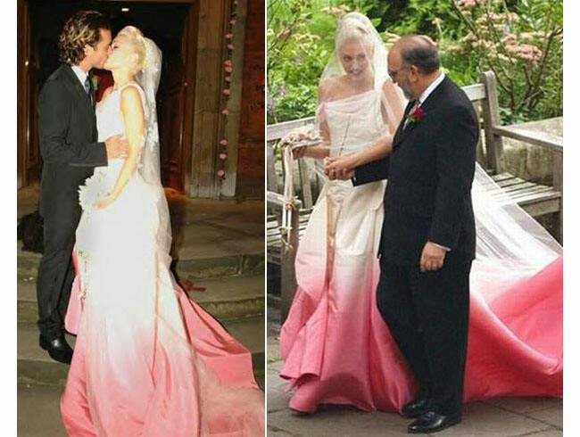 Gwen Stefani Hochzeitskleid
 Gwen Stefani ombre wedding gown – Janet Carr