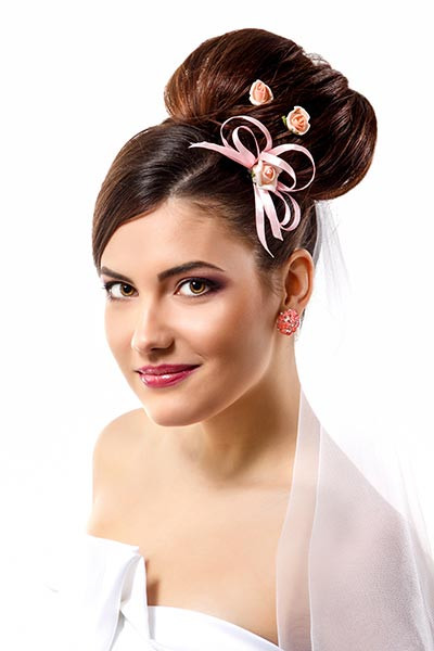 Haarschmuck Für Hochzeit
 Rosen Curlies und Schleier