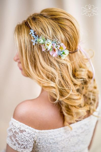 Haarschmuck Hochzeit Blumen
 Haarschmuck & Kopfputz Blumenkranz Hochzeit Haarband