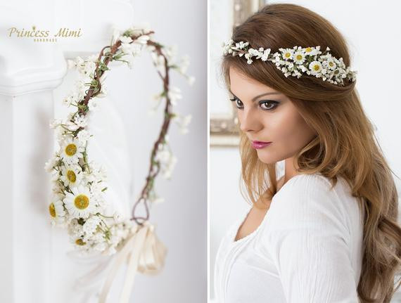 Haarschmuck Hochzeit Blumen
 Braut Blumenkranz Haarkranz Hochzeit Haarband Blumen