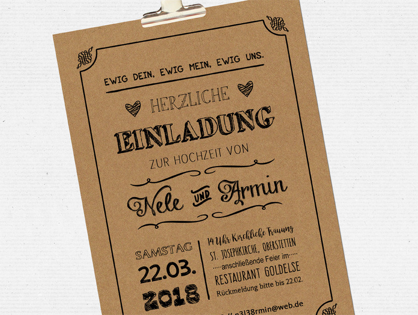 Handlettering Hochzeit
 idee HOCHZEIT