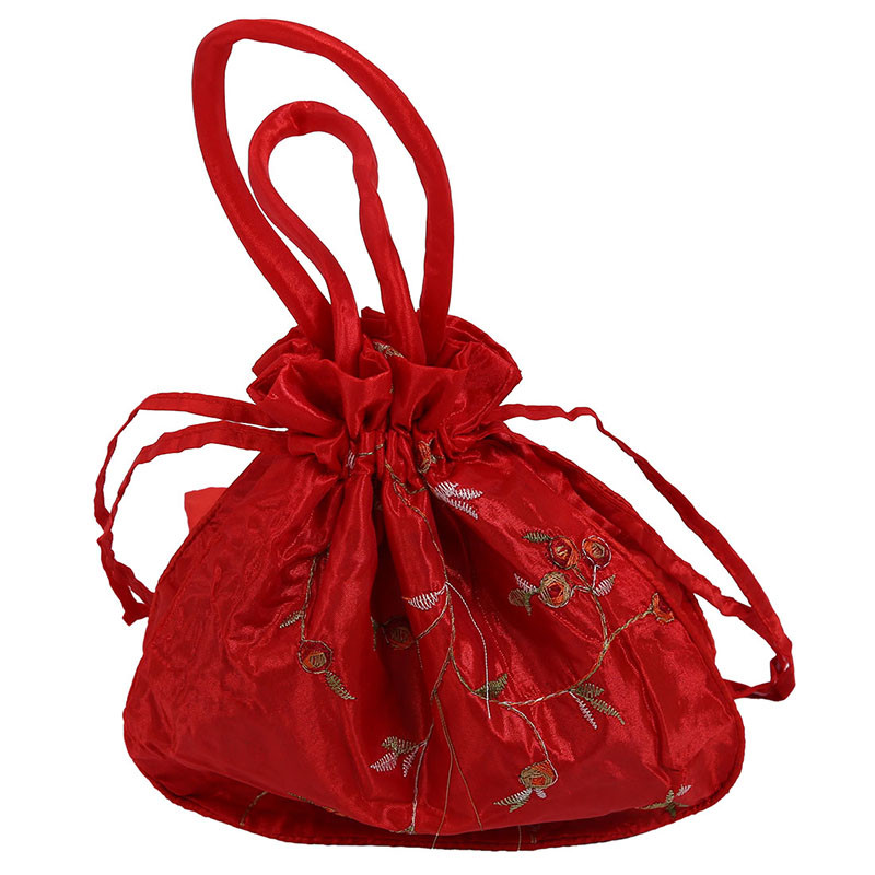 Handtasche Hochzeit
 Bestickte Seide Handtasche Hochzeit Braut Handtasche rot