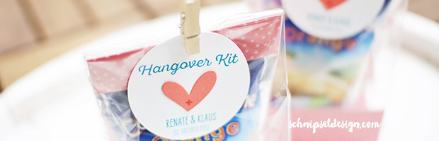 Hangover Kit Hochzeit
 Hangover Kits – Gastgeschenke