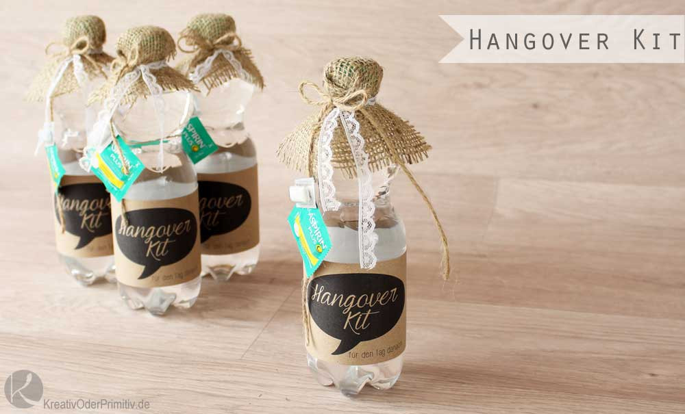 Hangover Kit Hochzeit
 Kreativ oder Primitiv Hangover Kit zur Hochzeit