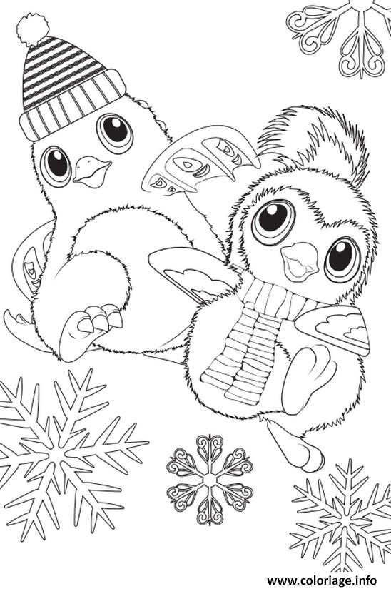 Hatchimals Ausmalbilder
 Coloriage hatchimals hiver noel JeColorie