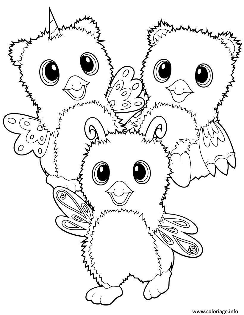 Hatchimals Ausmalbilder
 Coloriage hatchimal burtle owlicorn bearakeet JeColorie