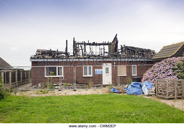 Haus Abgebrannt
 Fire Damaged House Stockfotos & Fire Damaged House Bilder