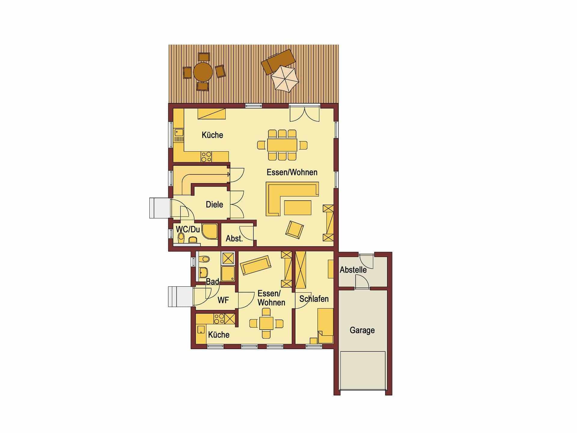 Haus Grundriss
 Haus mit Einliegerwohnung mit Musterhaus entdecken