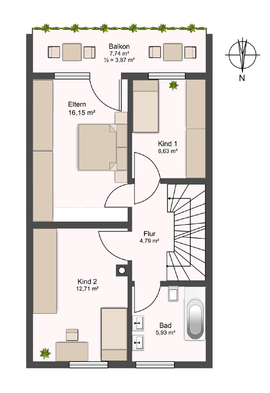 Haus Kaufen Augsburg
 Reihenmittelhaus in Augsburg 140 m² Immobilienmakler