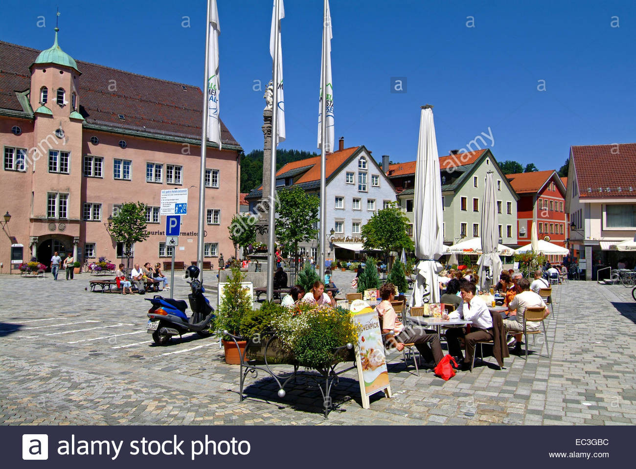 Haus Kaufen Immenstadt
 Town Square Immenstadt Allgäu Deutschland Stockfoto