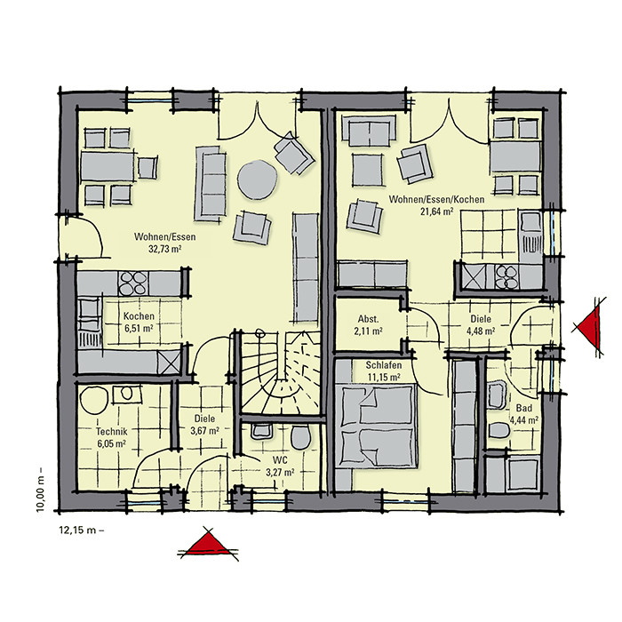 Haus Mit Einliegerwohnung
 Fertighaus mit Einliegerwohnung GUSSEK HAUS